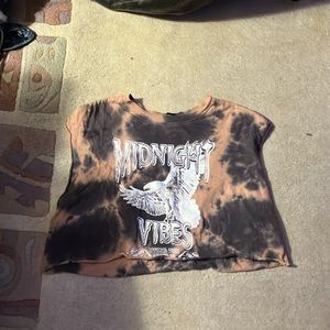 Black, orange and white crop top from forever 21